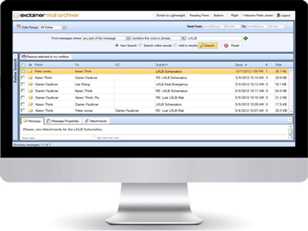 Email archiving